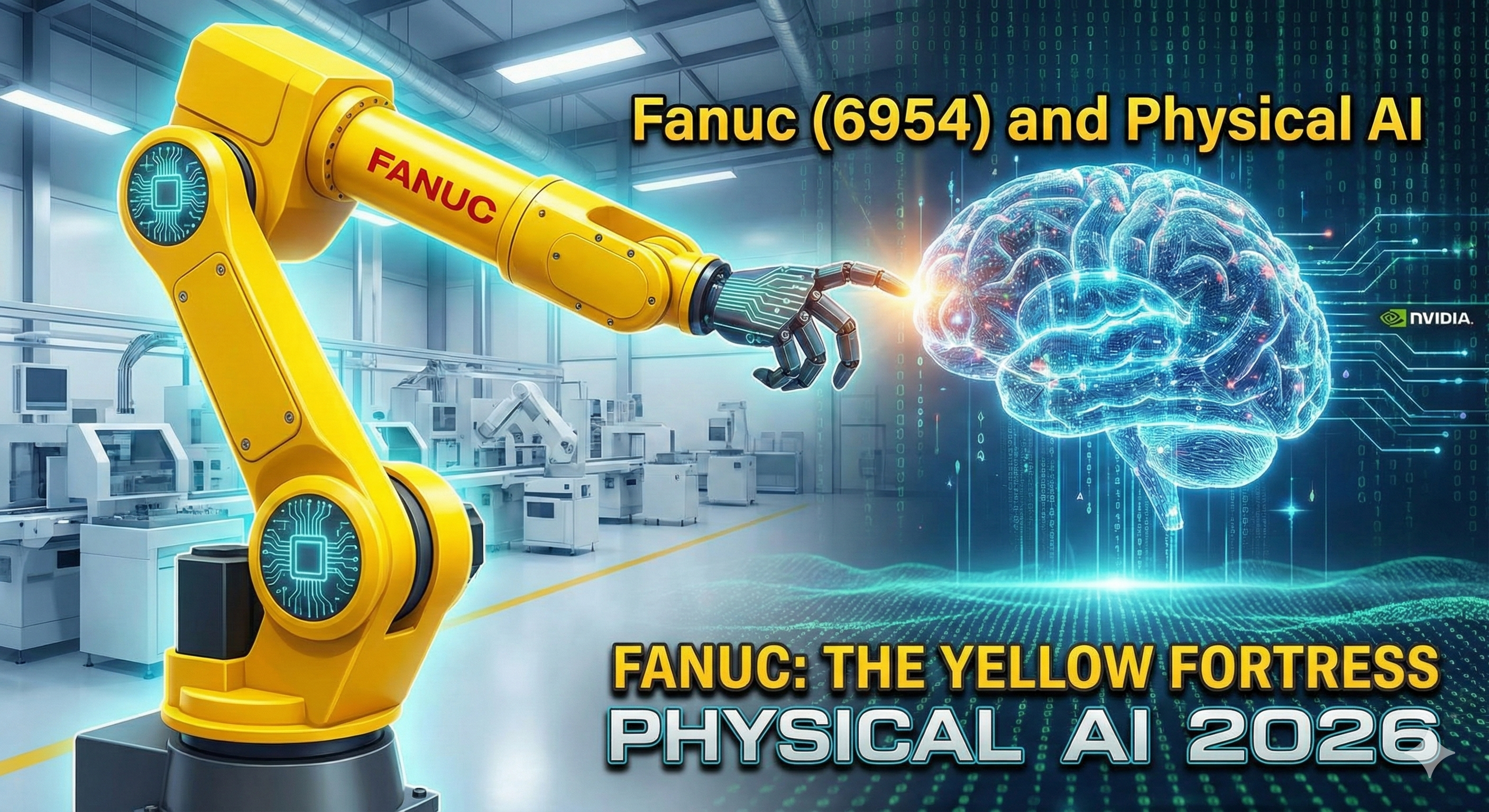 Fanuc 6954 Yellow Fortress industrial robots partnered with NVIDIA for Physical AI